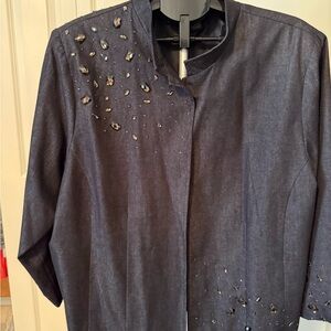 Liz & Me Black Embellished Blazer